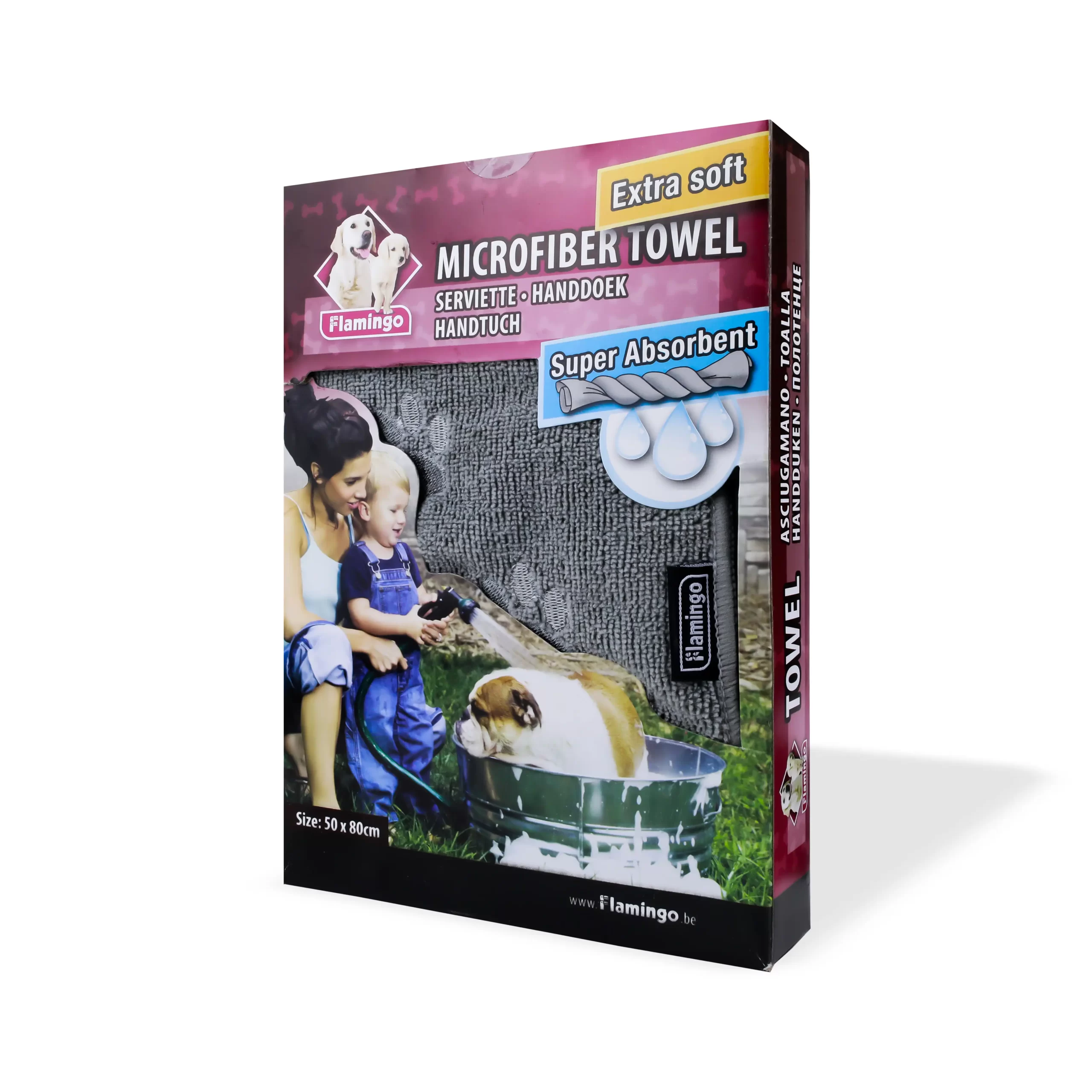 Flamingo, Peshqir me mikrofibra, 80 x 50 cm