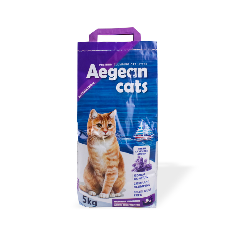 Aegean Cats, Rërë për mace, aromë livandë, 5 kg