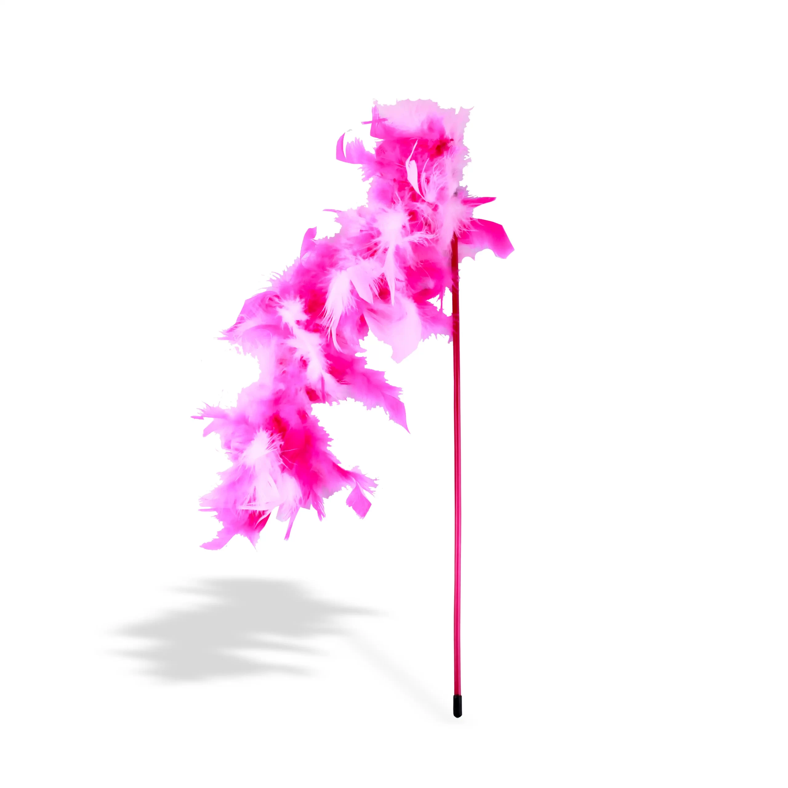 Lodër për mace, shkop me zile dhe pupla