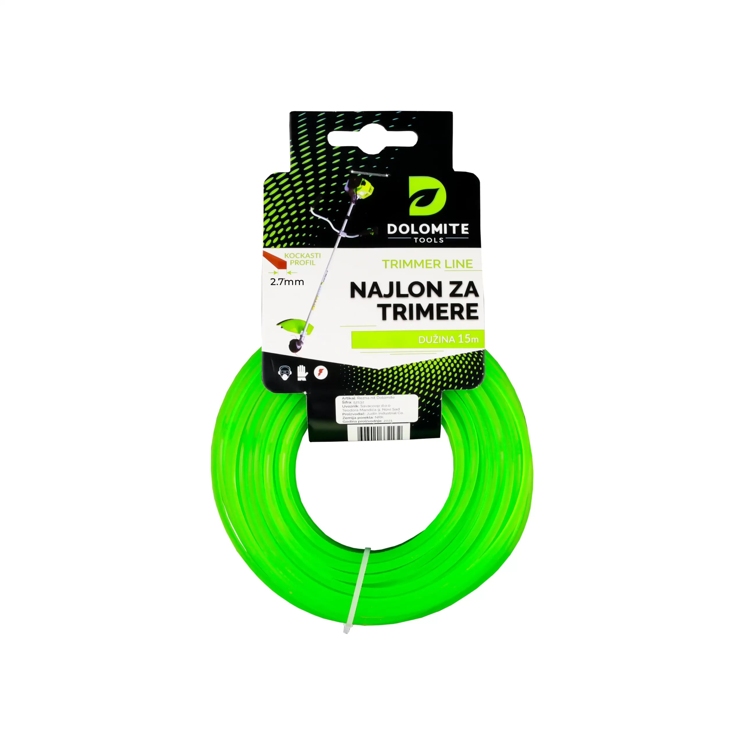 Dolomite, Penjë për prerëse, kockë, 2,7 mm x 15 m