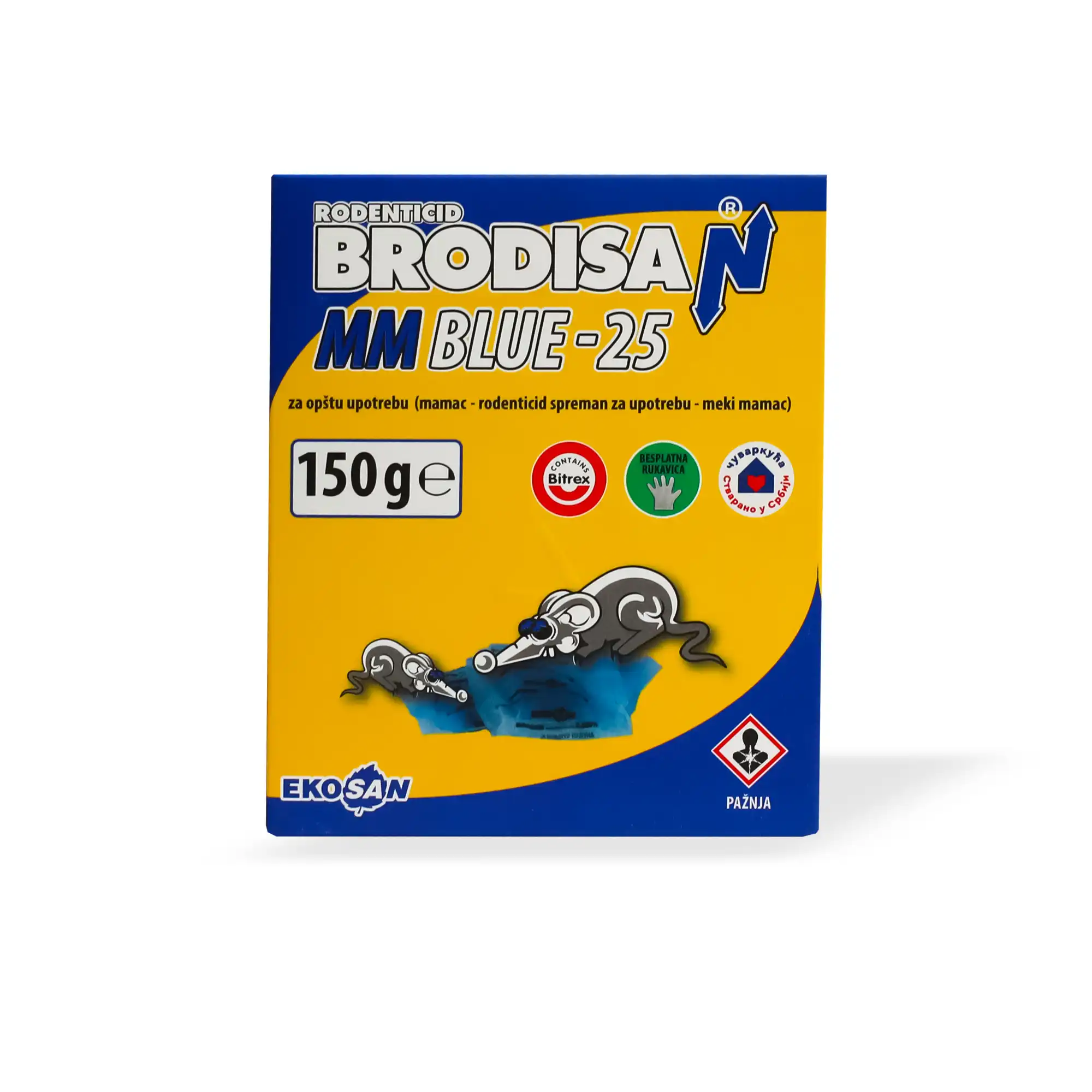 EKOSAN, Brodisan blue MM, Karrem për kontrollin e brejtësve
