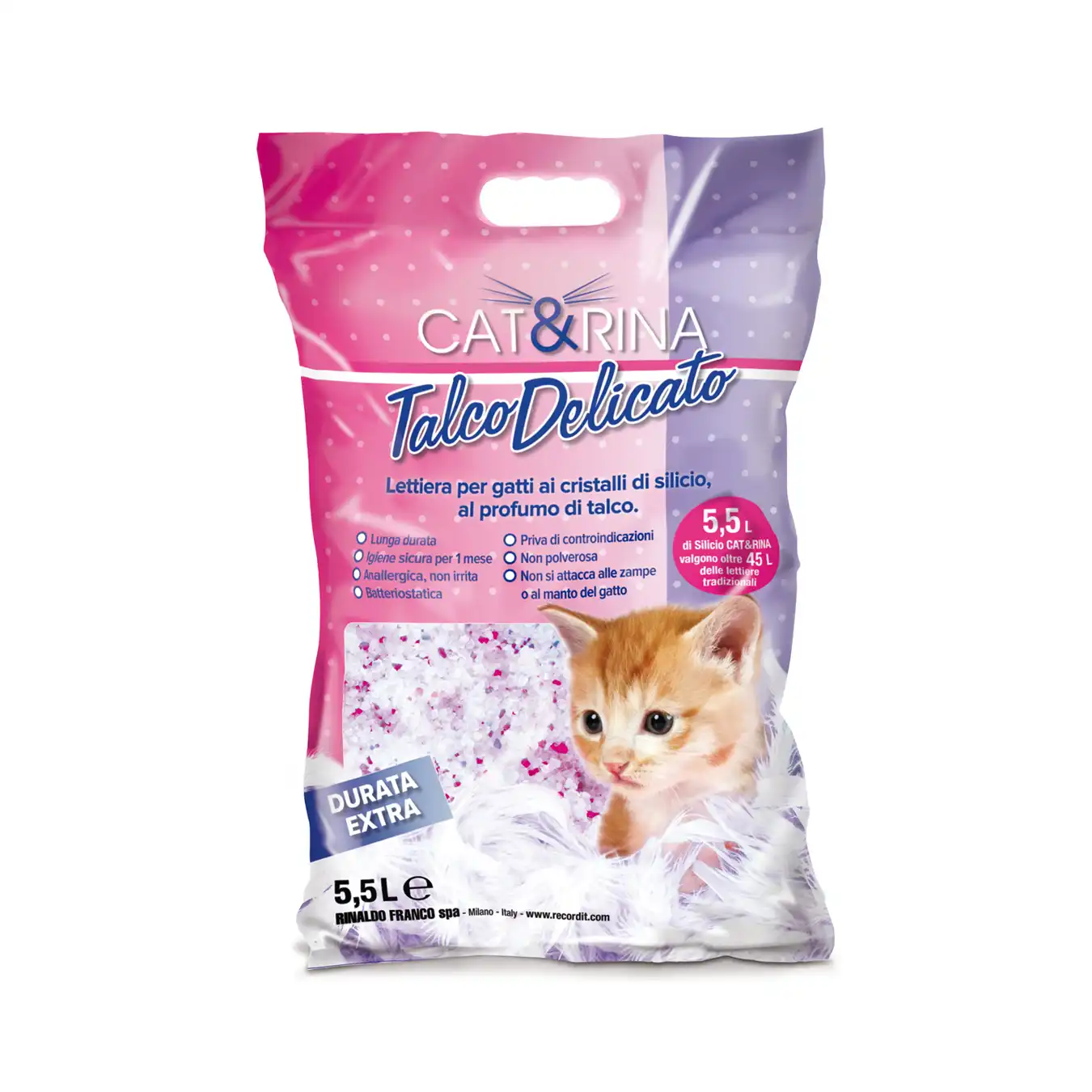 Cat & Rina, Rërë silikoni me erë pudre, 5,5 L