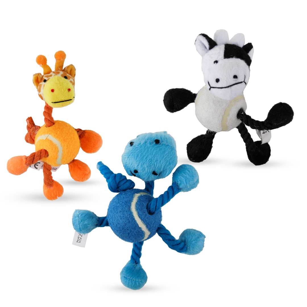 Trixie, Lodër pelushi me top tenisi dhe litar, 16 cm