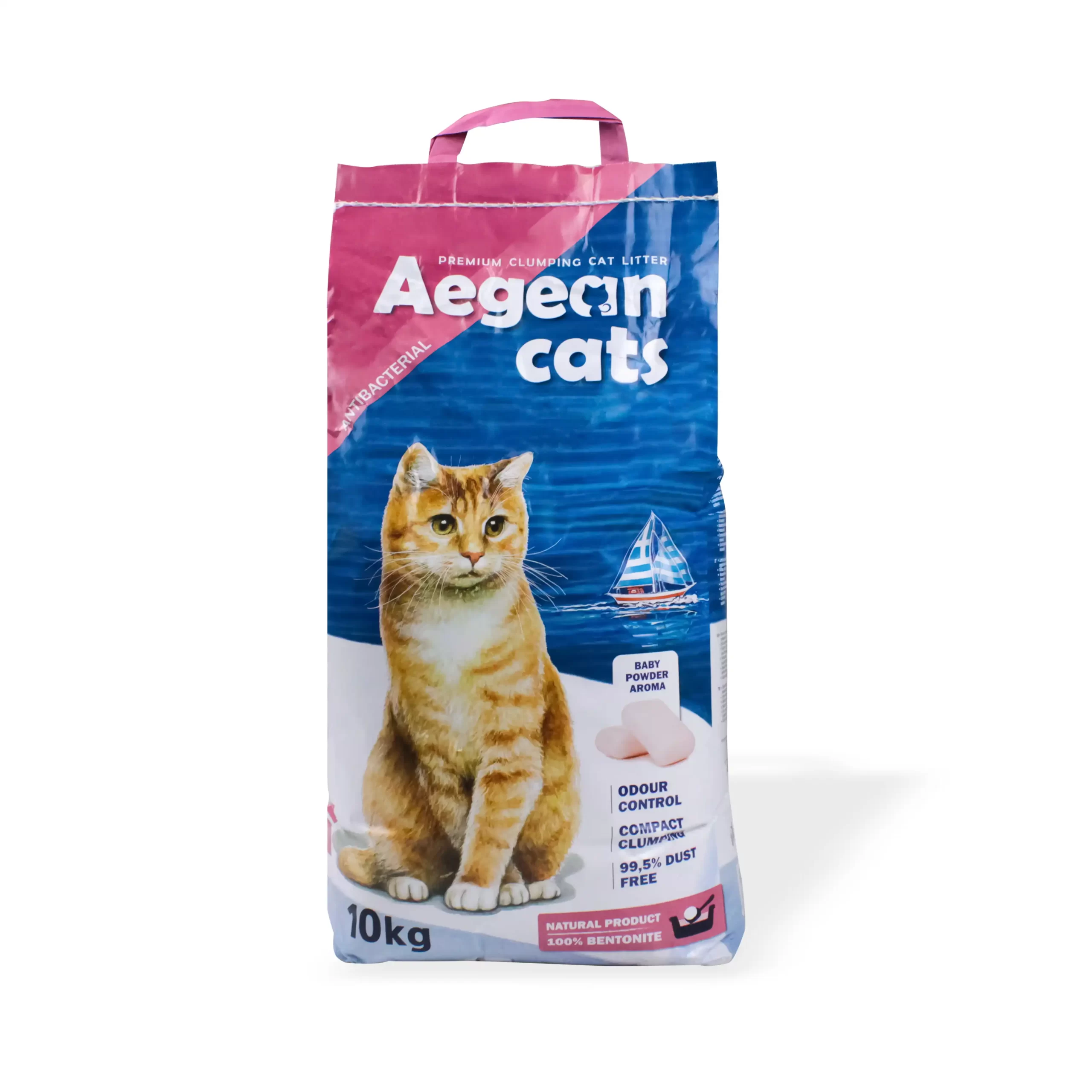 Aegean Cats, Rërë për mace, aromë pudre, 10 kg