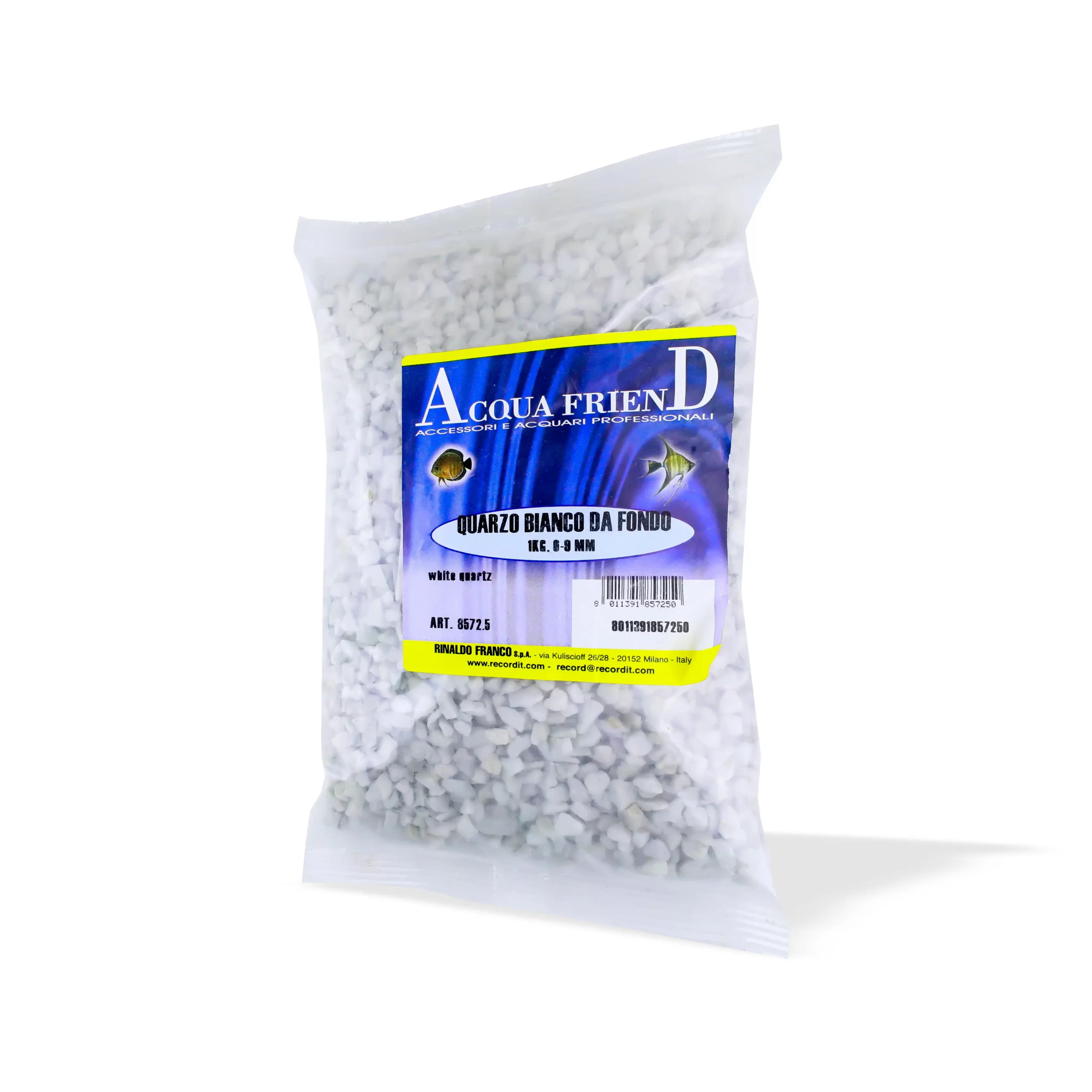 Acquafriend, Gurë të bardhë për akuarium, 9-10 mm, 1 kg