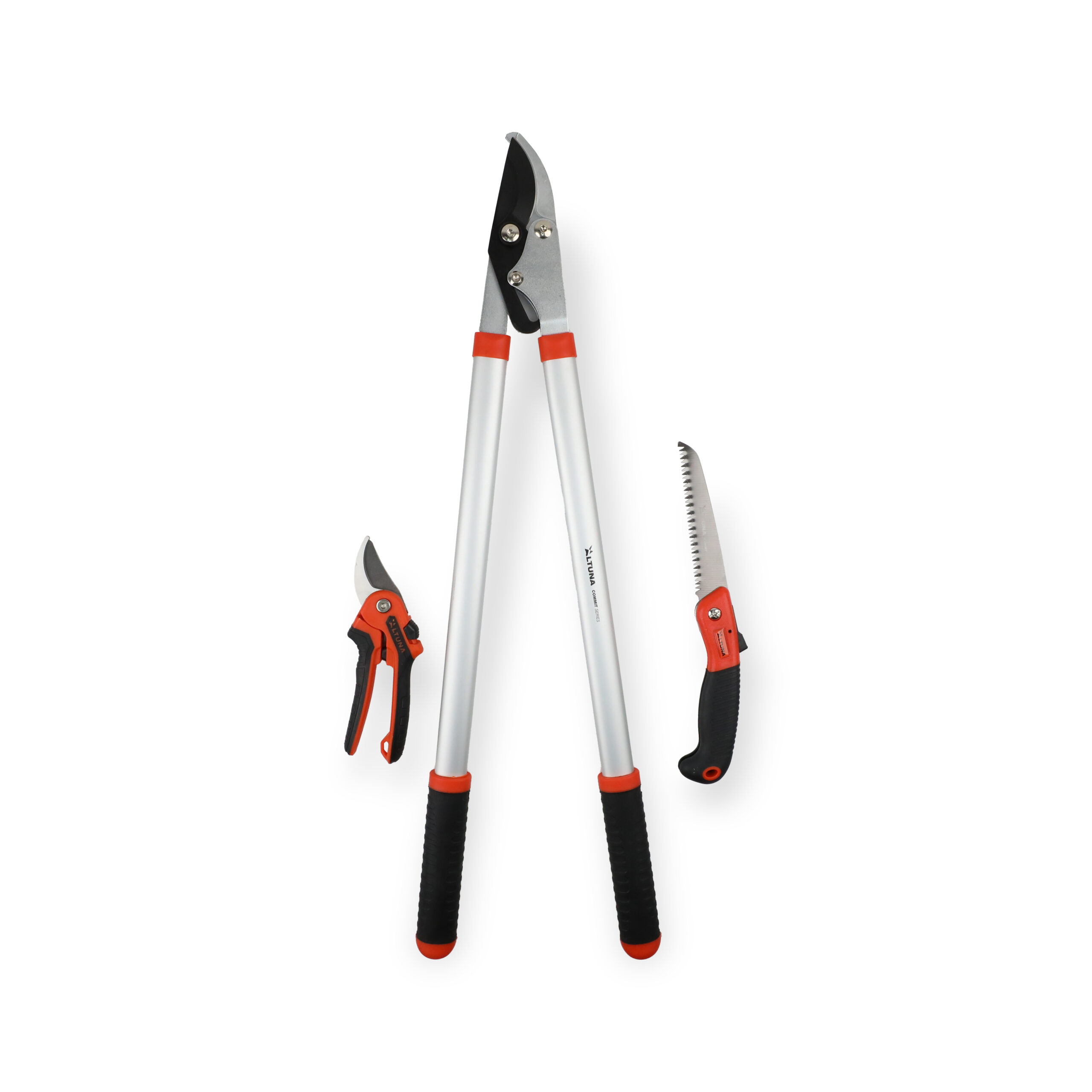 Altuna, Set krasitjeje për kopsht me gërshërë një dhe dy duarshe dhe sharrë të palosshme, 35 – 25 mm