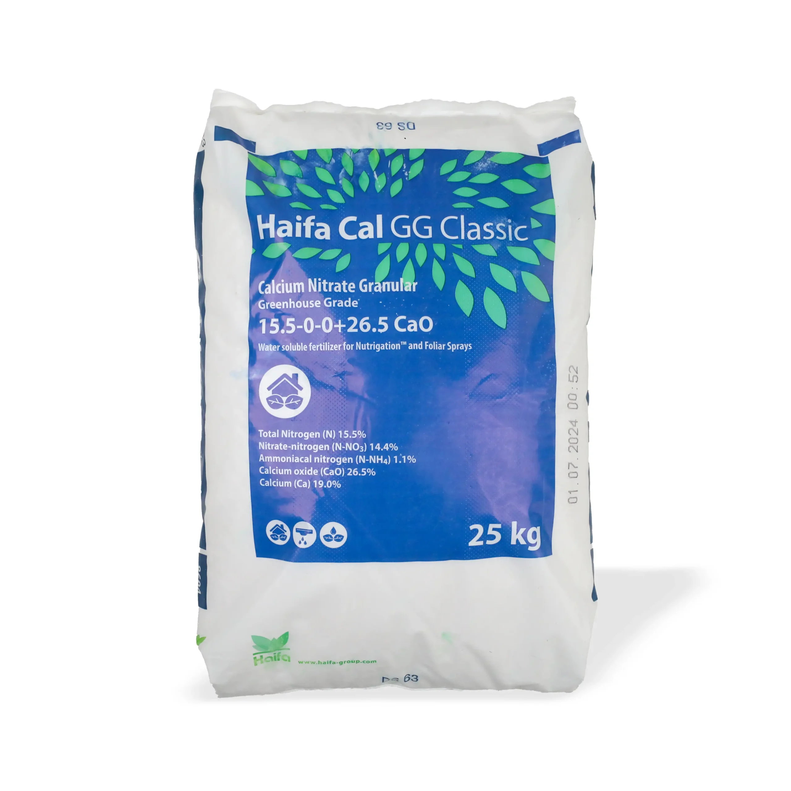 Haifa Cal™ GG, Ushqim kristalor, 15,5-0-0 + 26,5 Ca, 25 kg