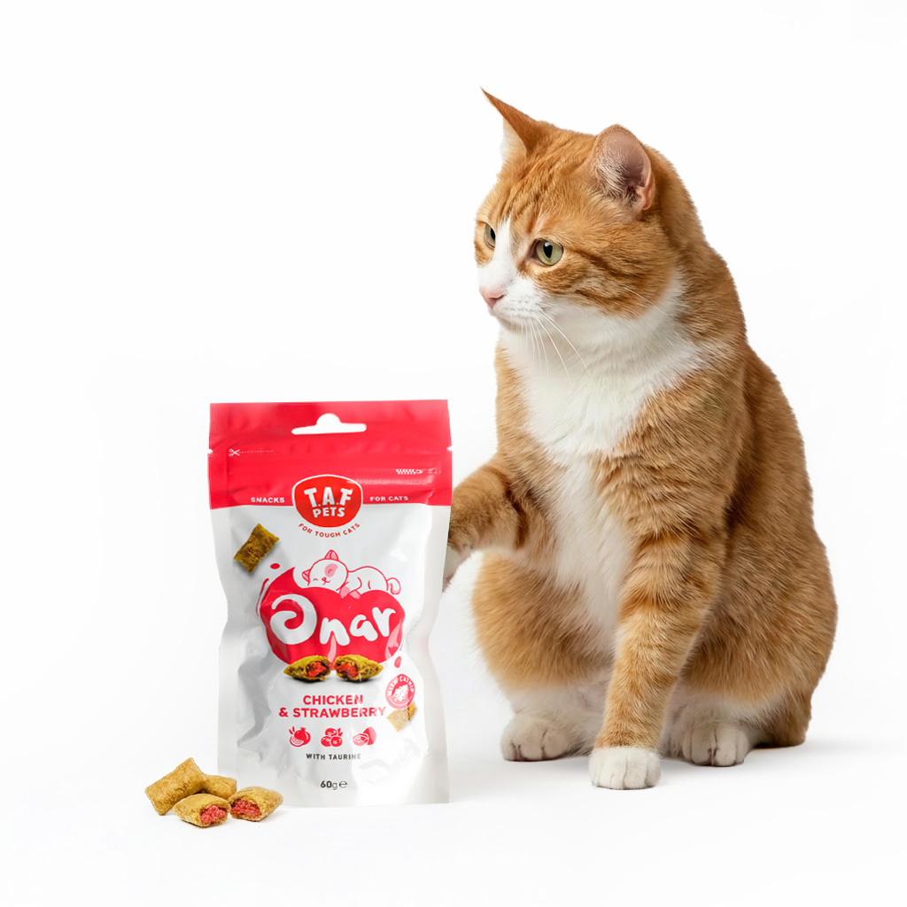 T.A.F PETS, Onar, Shpërblime për mace, pulë & dredhëza, 60 g