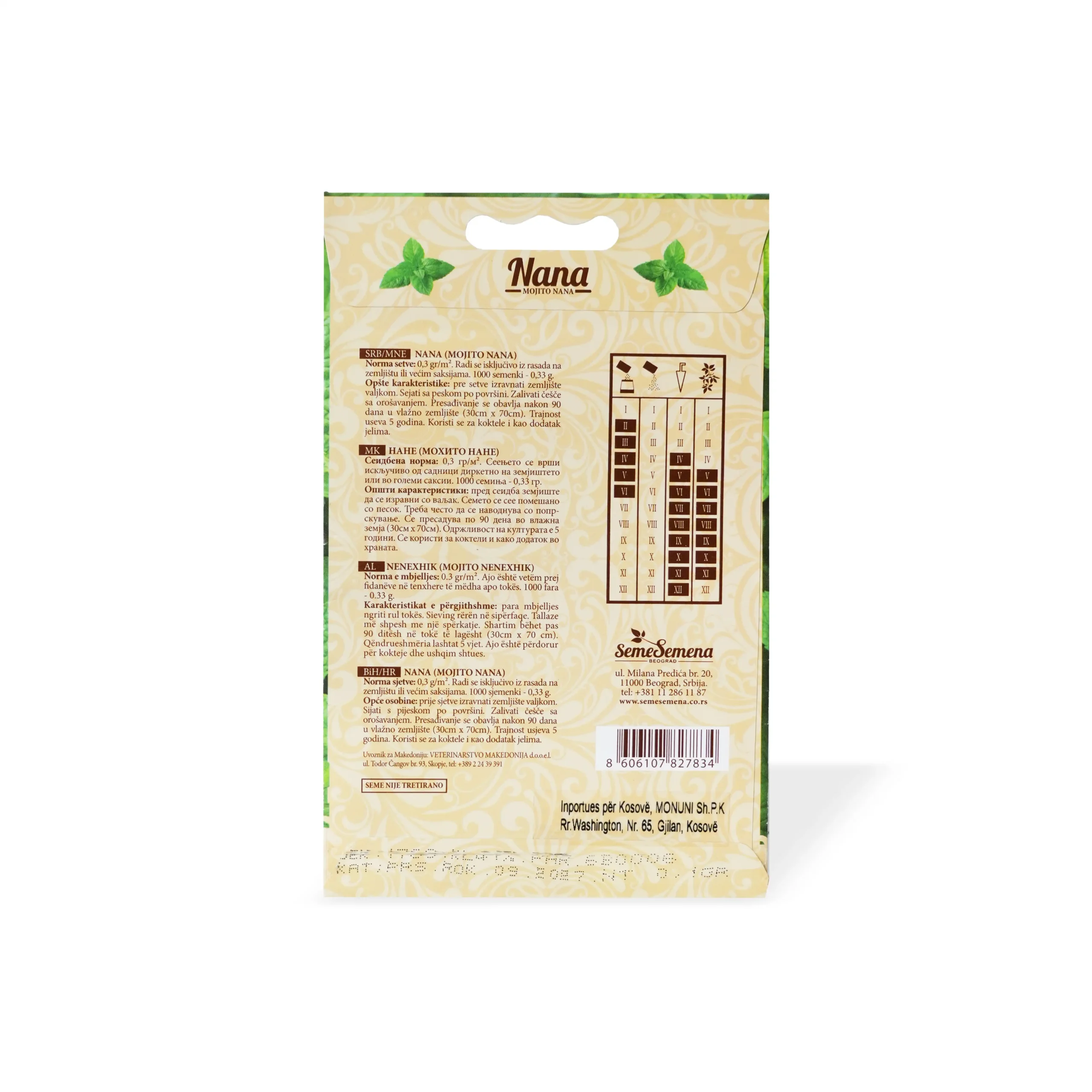 Seme Semena, Farë erëze, Mente Nenexhik, 0,1 g