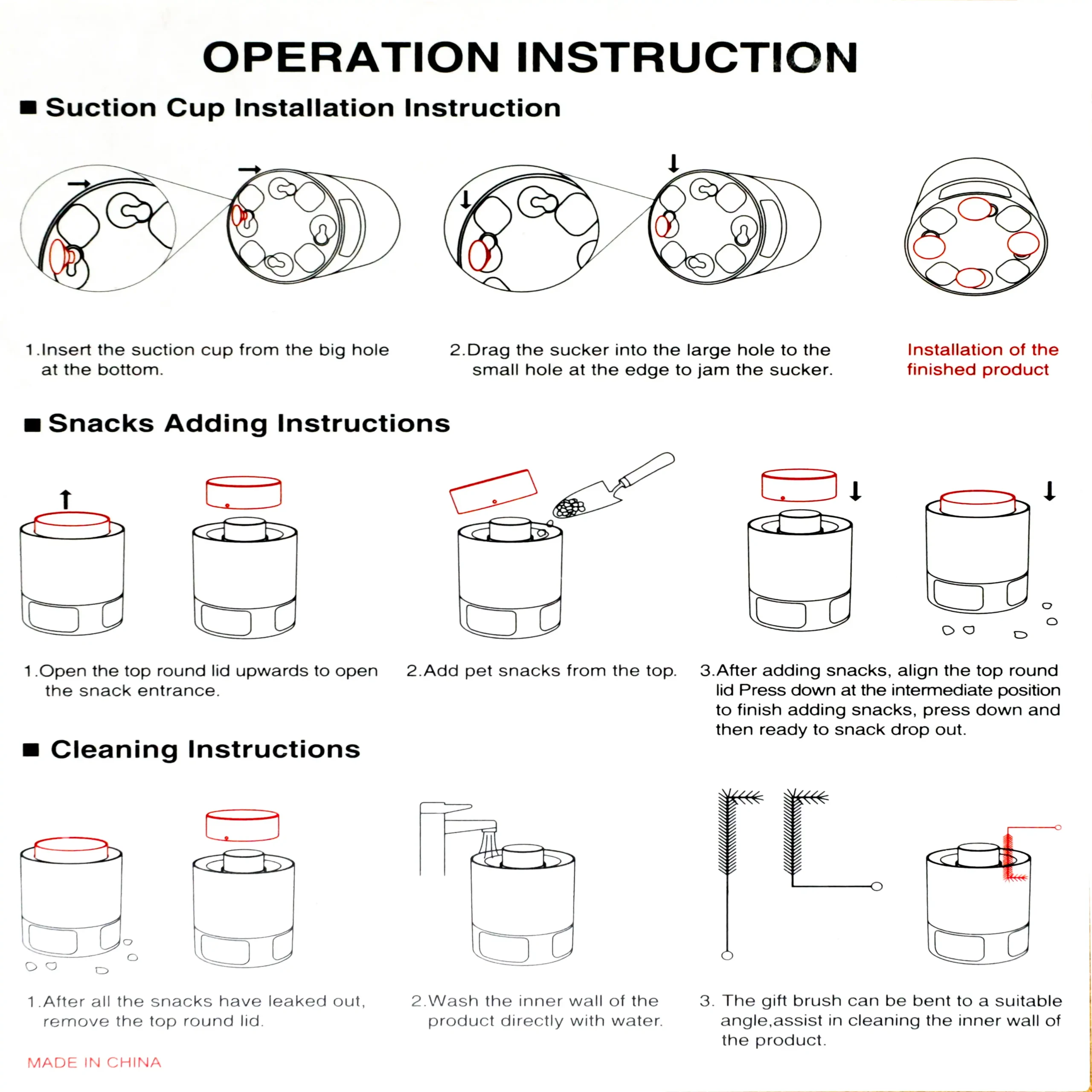 PET-INTEREST, Ushqyese argëtuese për kafshët shtëpiake, 140 x 140 x 176 mm