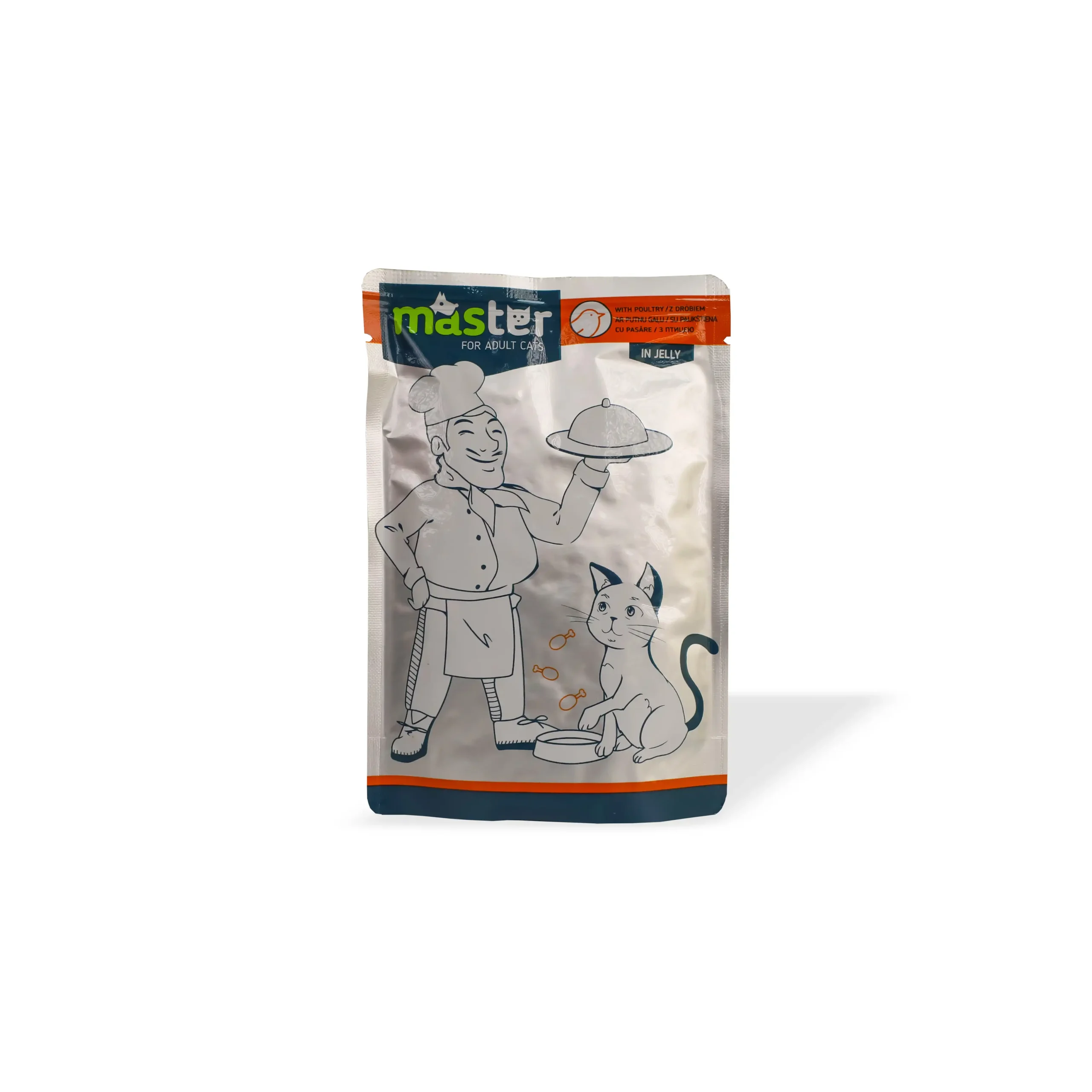 T.A.F PETS, Master, Ushqim i lëngshëm për mace, shpezë, 80 g