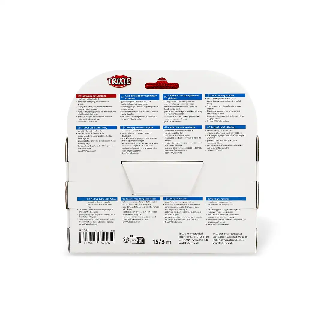 Trixie, Kabllo me feder, 15 m, e kuqe