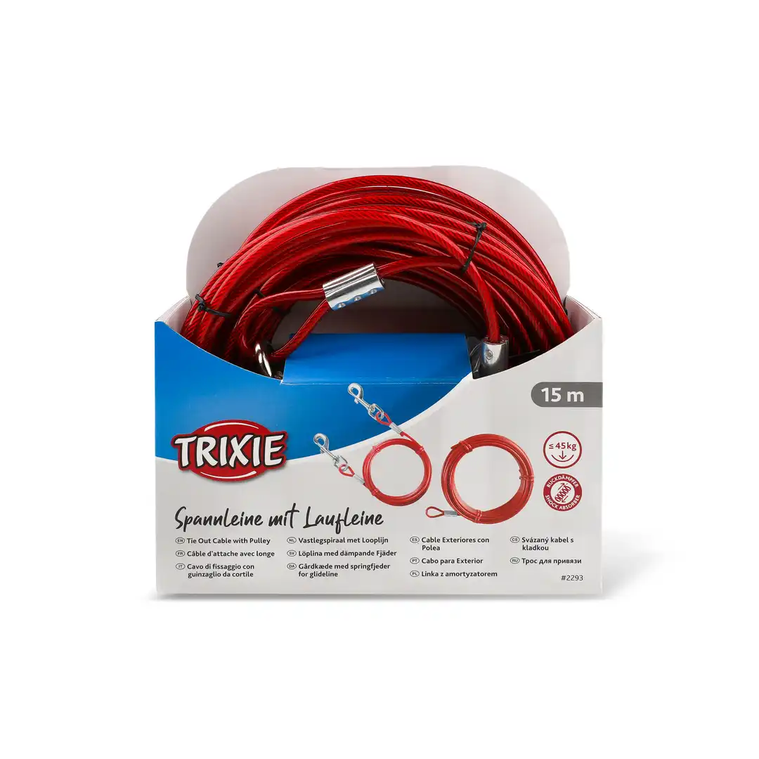 Trixie, Kabllo me feder, 15 m, e kuqe