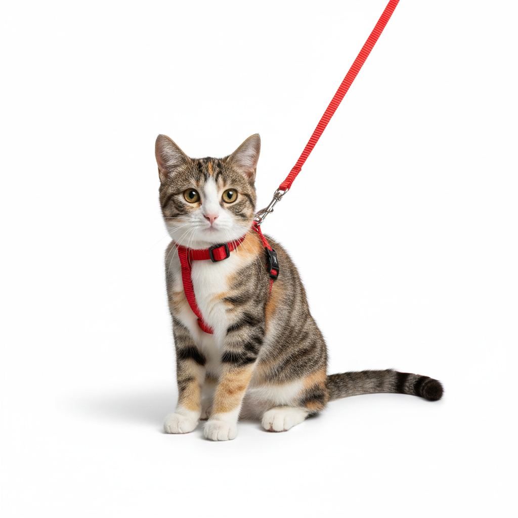 Flamingo, Ziggi, Asp gjoksore me lidhëse për mace, e kuqe