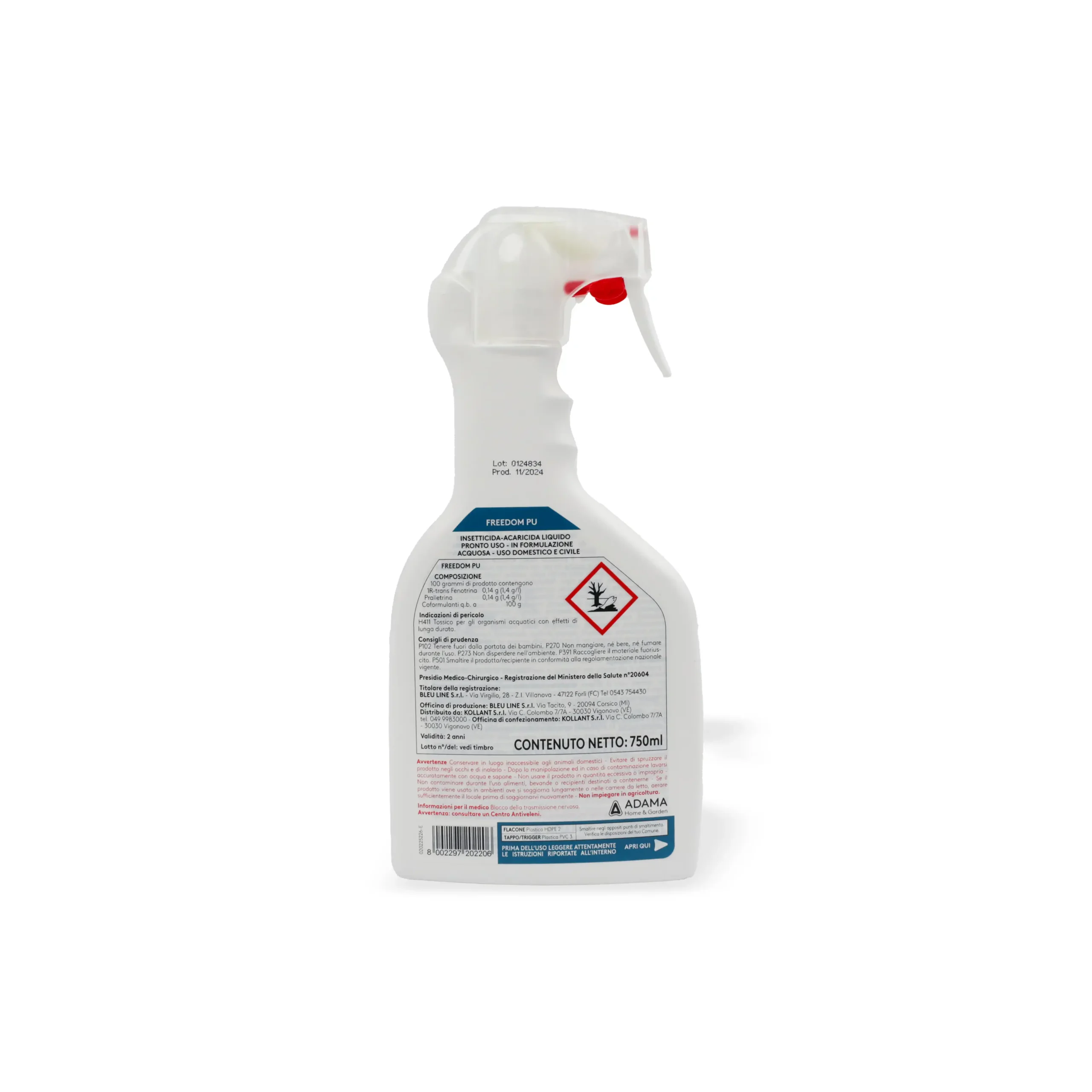 Adama, Sprej i gatshëm kundër furrtareve, 750 ml