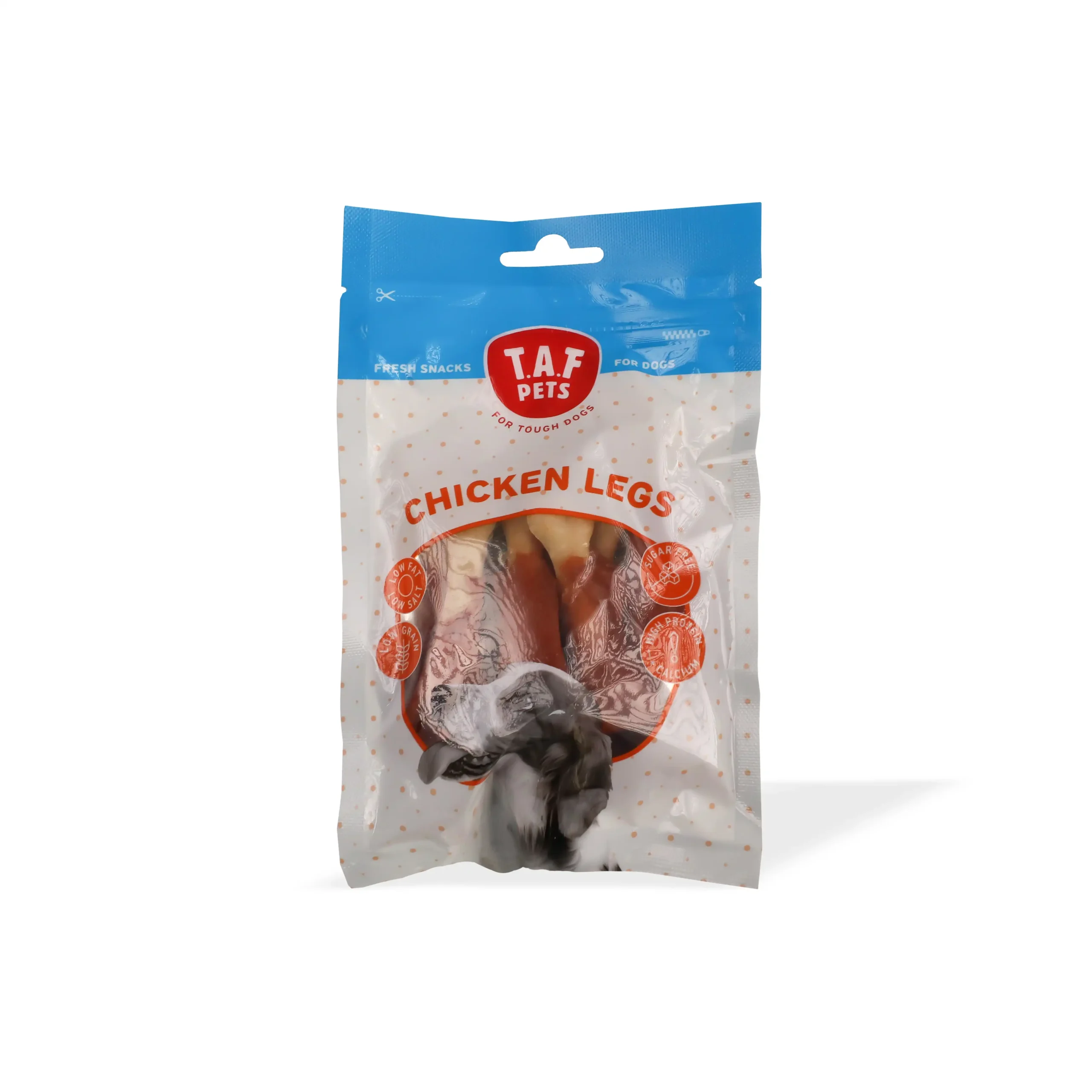 T.A.F PETS, Shpërbllime për qen, kofshë pule, 75 g