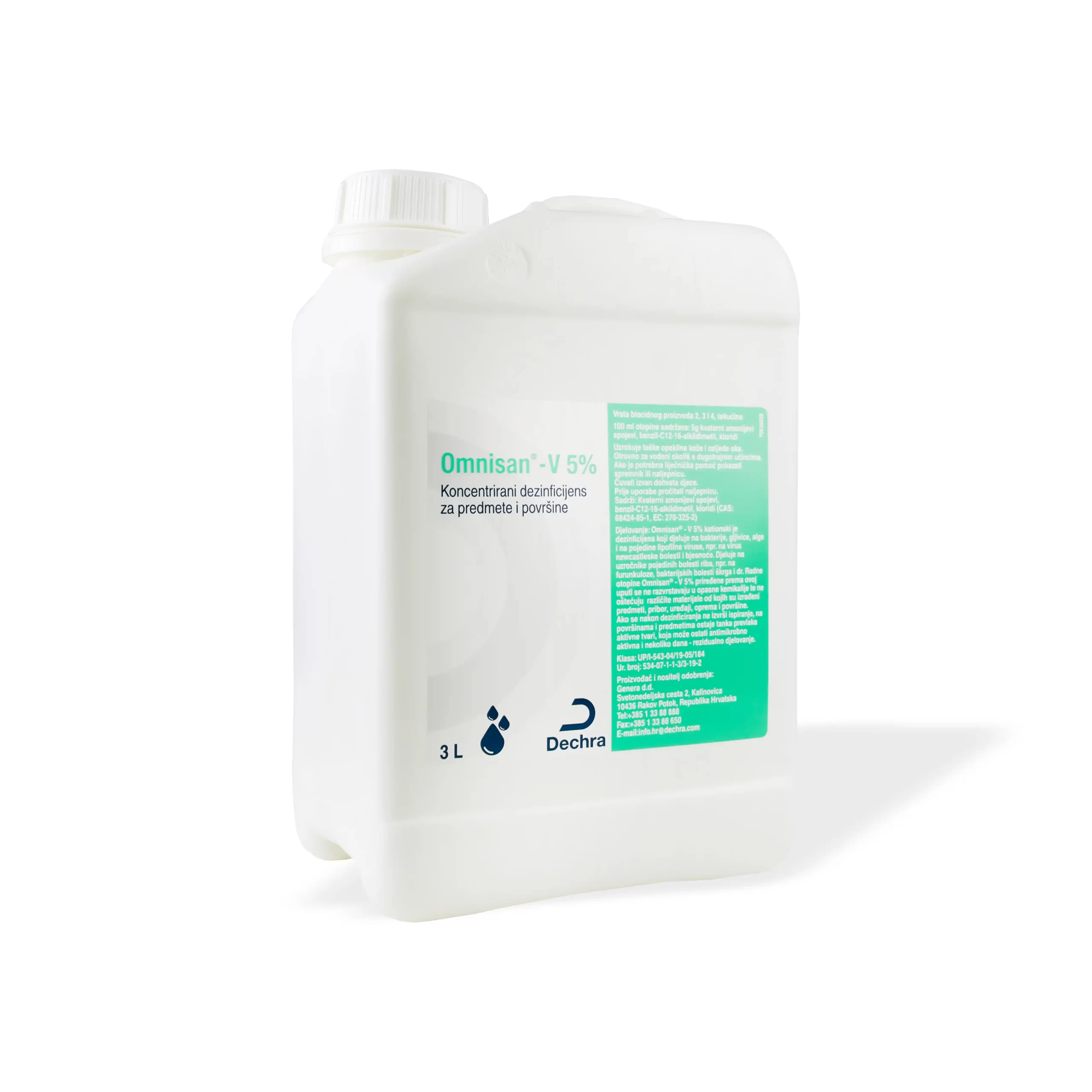 Dechra, Omnisan V 5 %, Dezinfektues për sipërfaqe, 3 L