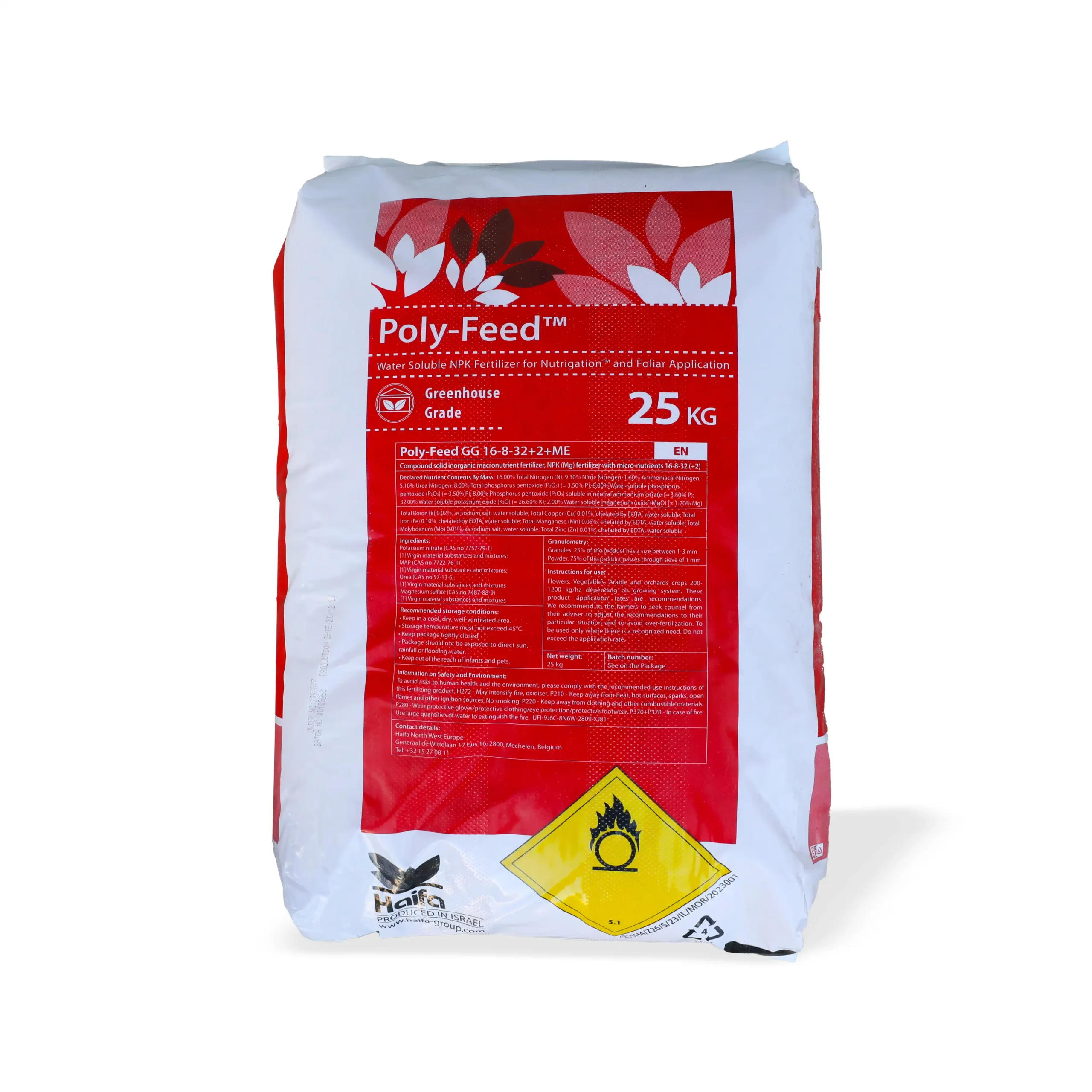 Haifa, Poly Feed, Ushqim kristalor, 16-8-32+2MgO+ME, 25 kg