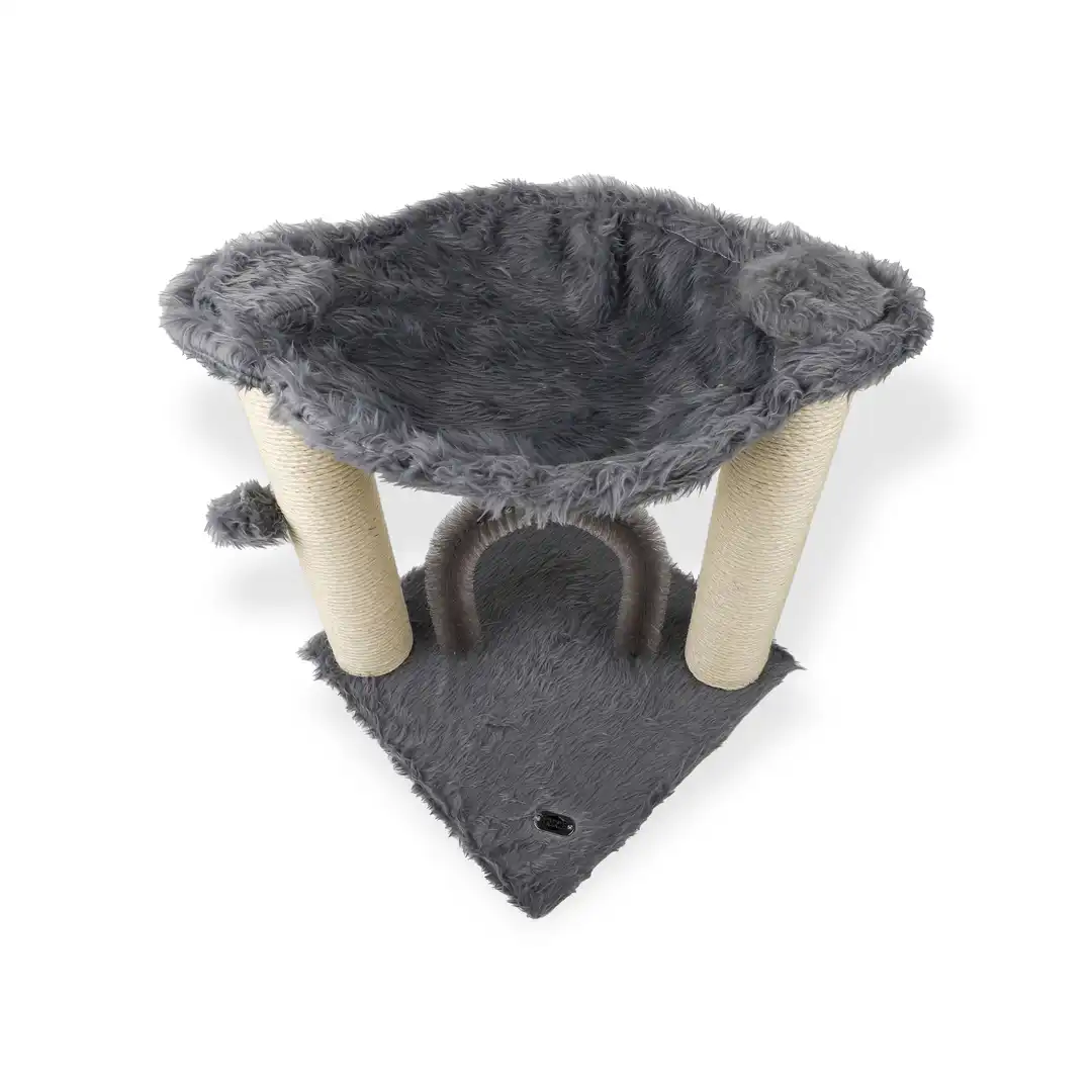 Trixie, Baza, Shtyllë gërvishtëse për mace me furçë, 50 cm, gri