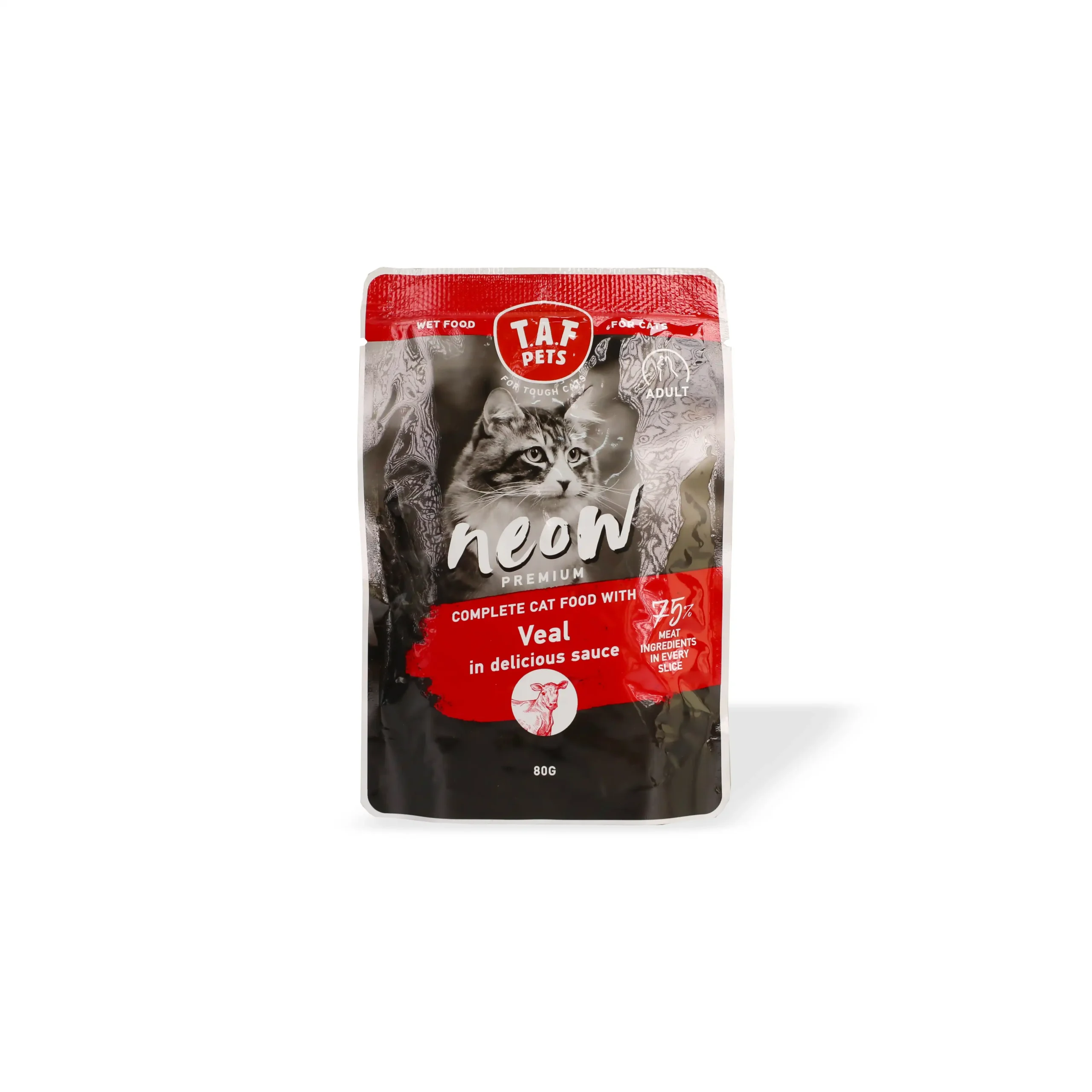 T.A.F PETS, Neow, Ushqim i lëngshëm për mace, mish viçi, 80 g