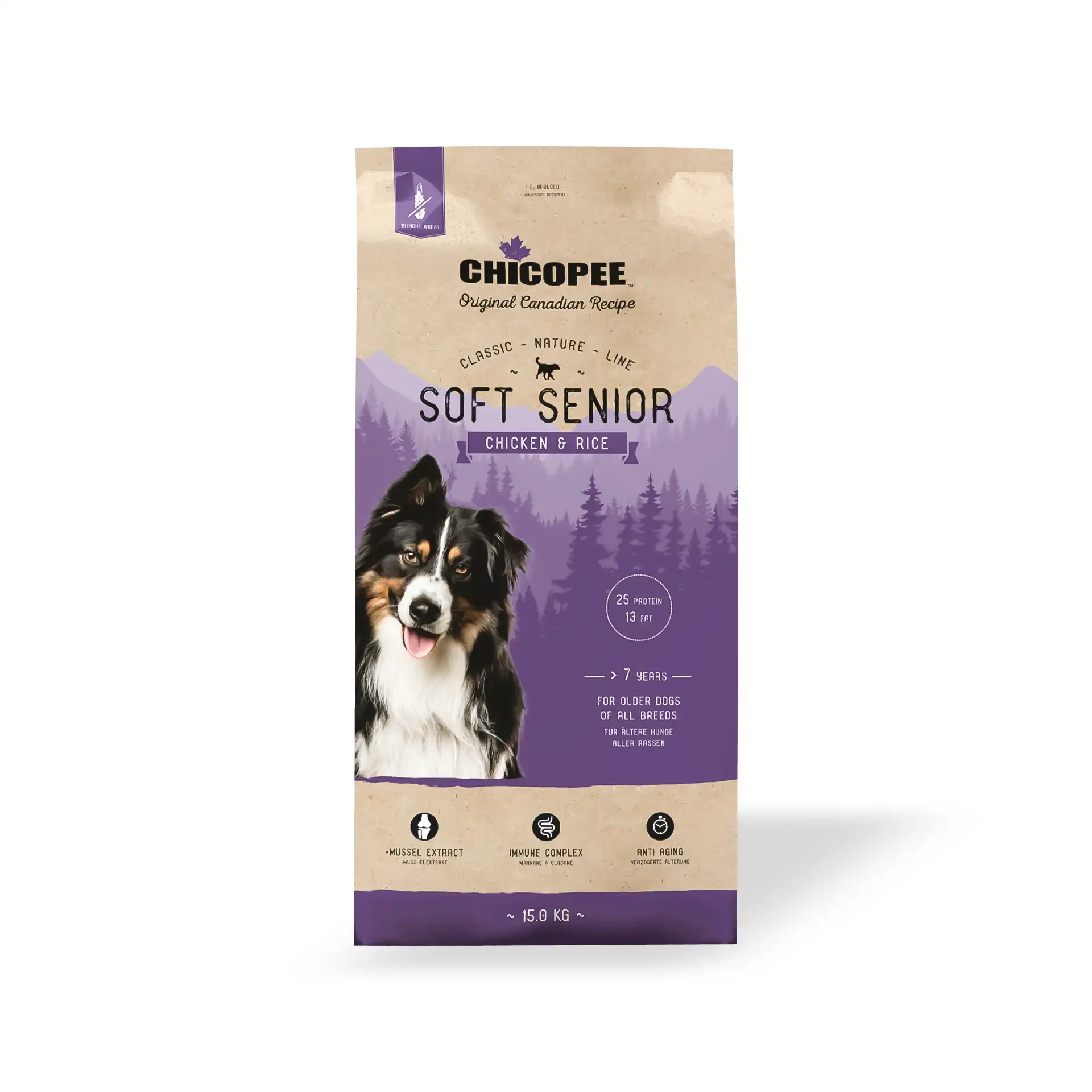 Chicopee, CNL, Qen të moshuar, pulë & oriz, 15 kg