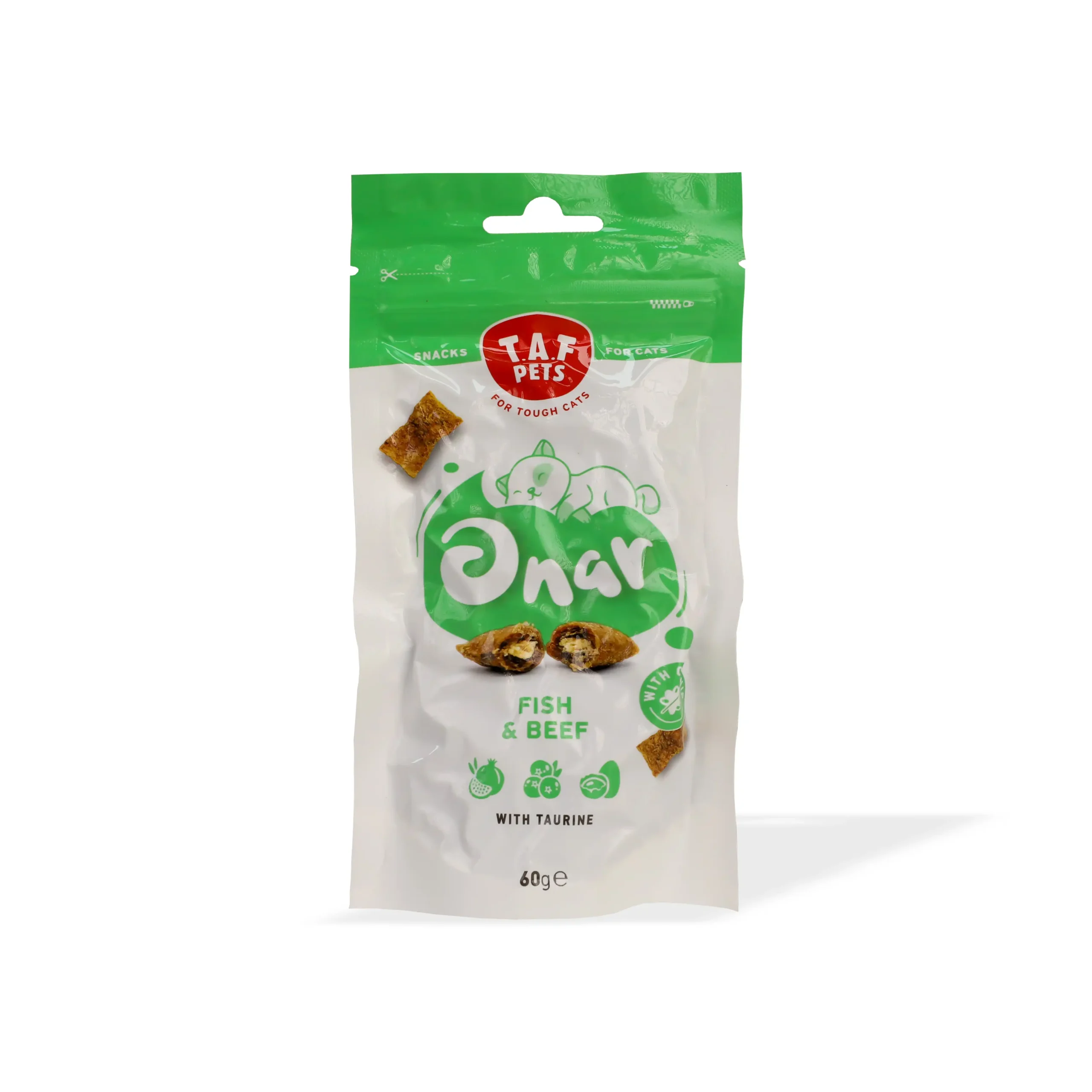 T.A.F PETS, Onar, Shpërblim për mace, peshk & mish, 60 g