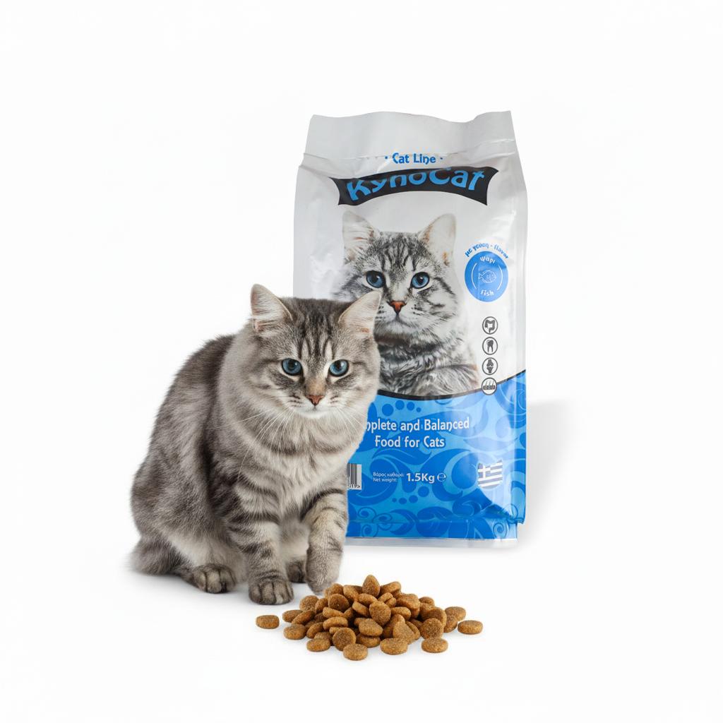 Nutripet, Kynocat, Ushqim i thatë për mace, shije peshku, 1,5 kg