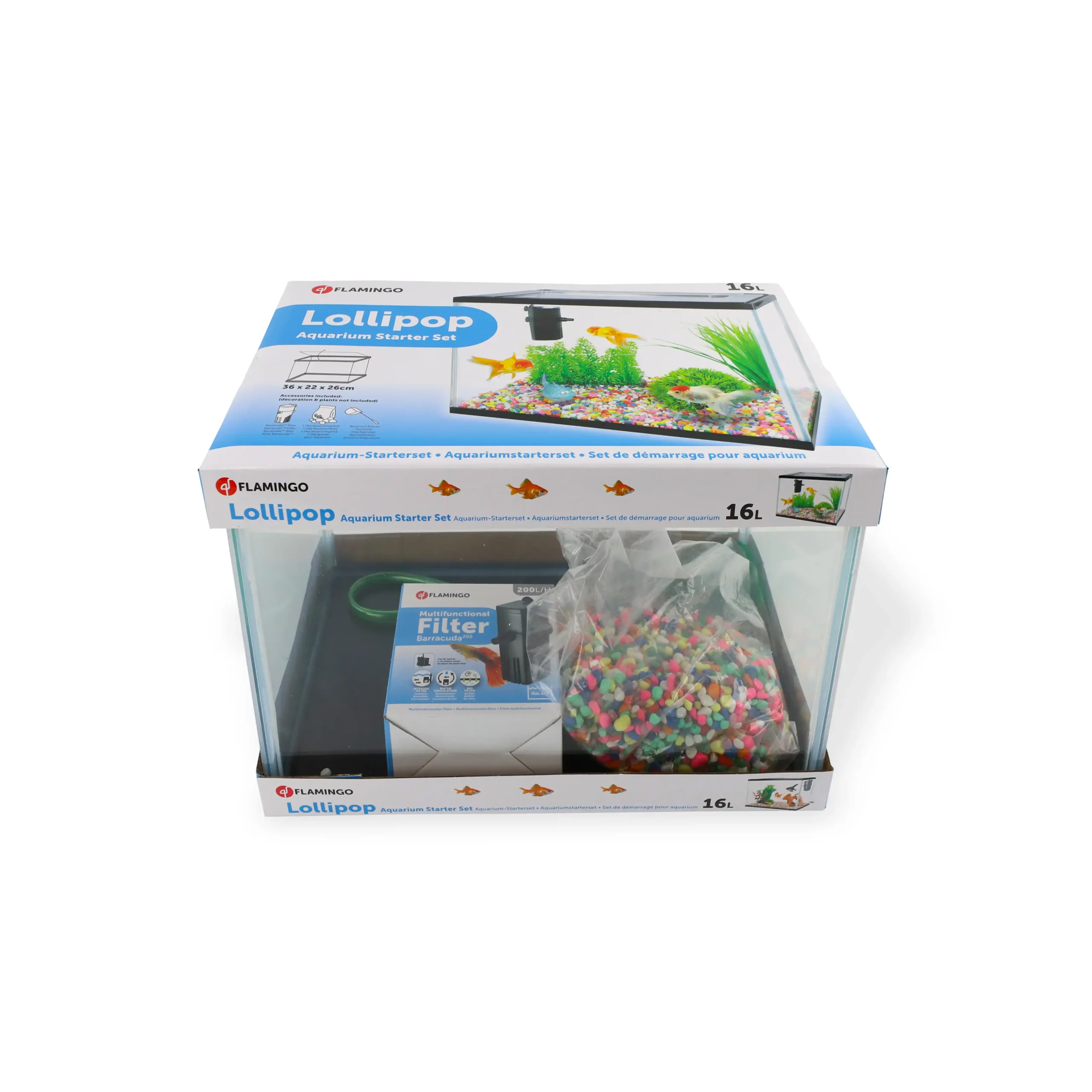Flamingo, Lollipop, Akuarium starter set, 16 L